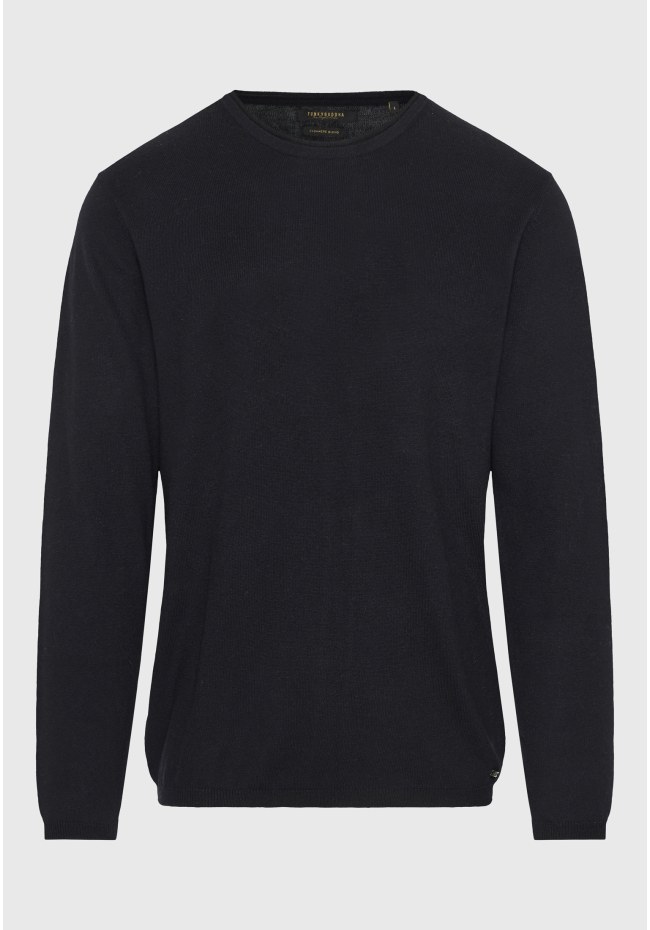 Casual πλεκτή μπλούζα με μίξη από μαλλί και κασμίρ