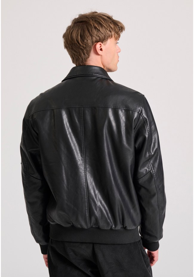 Bomber jacket από οικολογικό δέρμα (PU)