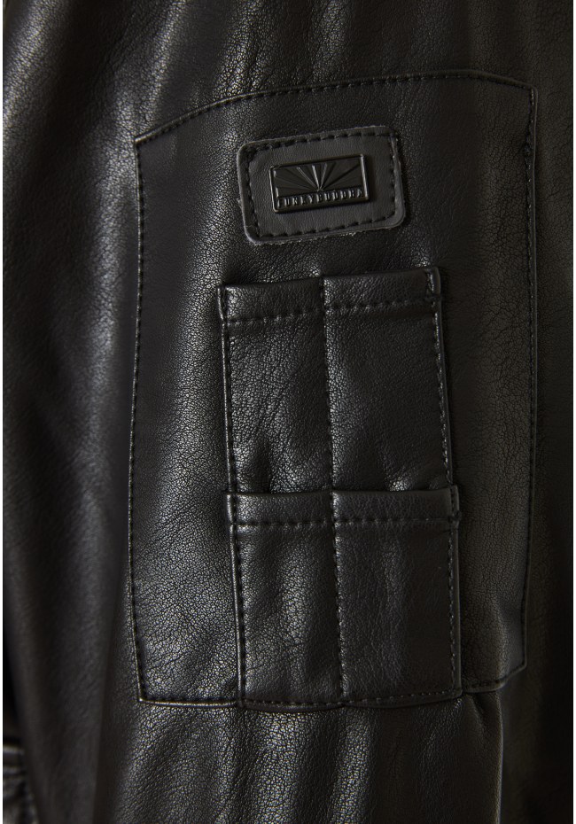Bomber jacket από οικολογικό δέρμα (PU)