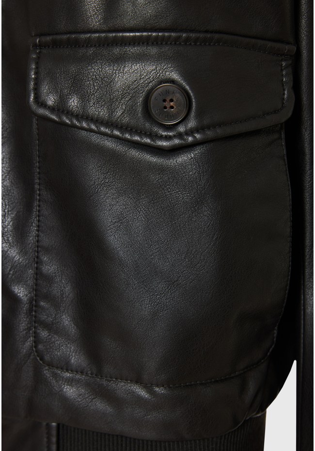 Bomber jacket από οικολογικό δέρμα (PU)