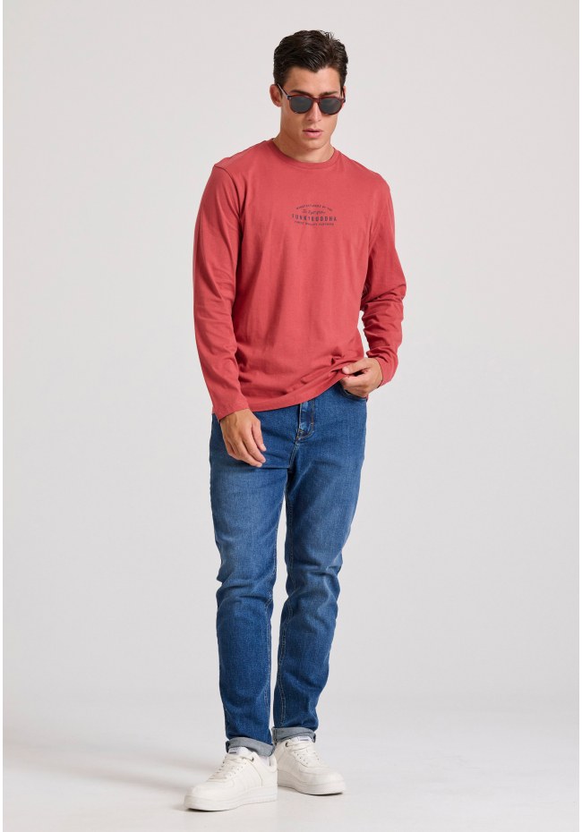Tapered fit τζιν με ελαφρύ ξεθώριασμα - LTB x Funky Buddha