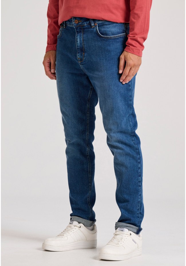 Tapered fit τζιν με ελαφρύ ξεθώριασμα - LTB x Funky Buddha