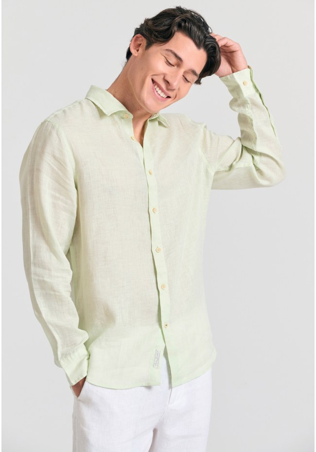 Garment dyed λινό πουκάμισο - The essentials