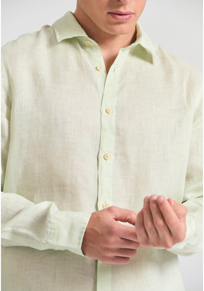 Garment dyed λινό πουκάμισο - The essentials