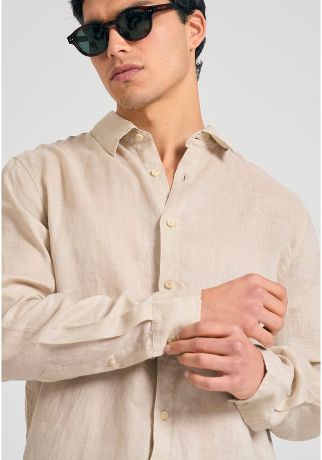 Garment dyed λινό πουκάμισο - The essentials