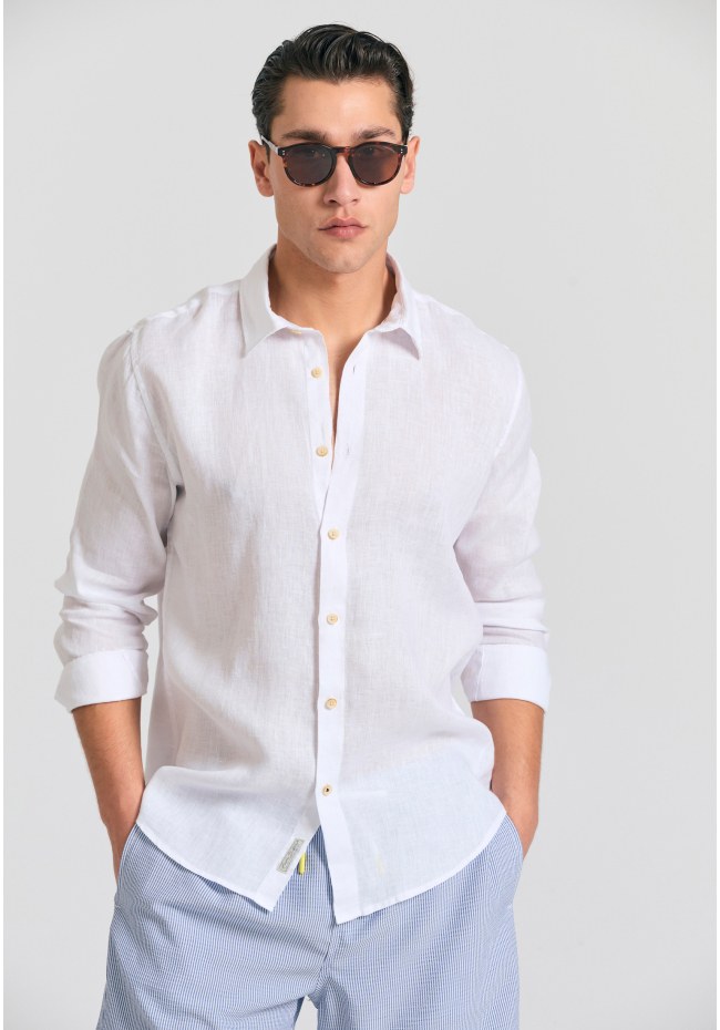 Garment dyed λινό πουκάμισο - The essentials