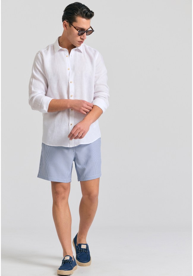 Garment dyed λινό πουκάμισο - The essentials