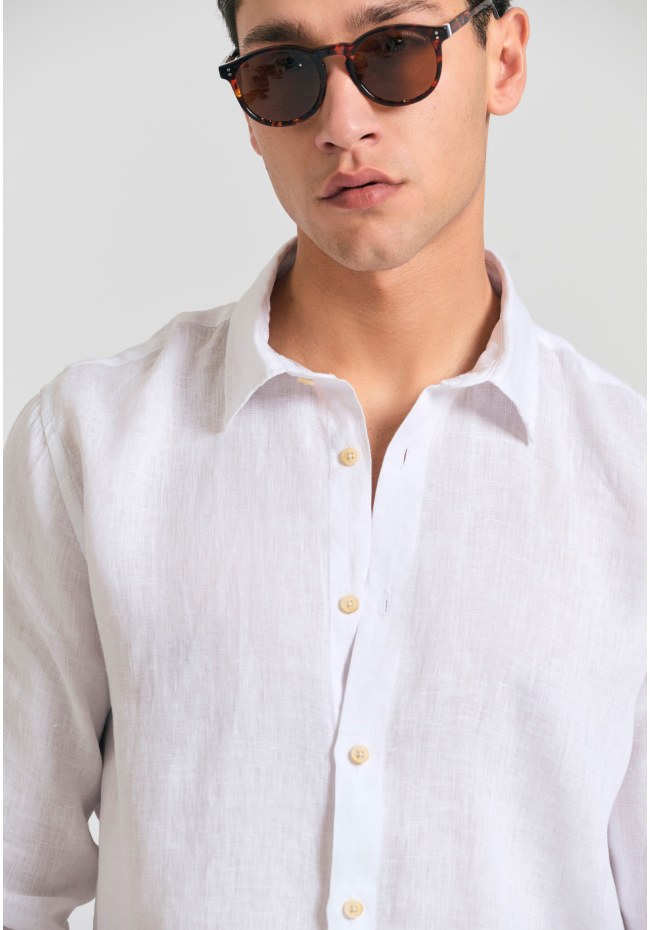 Garment dyed λινό πουκάμισο - The essentials