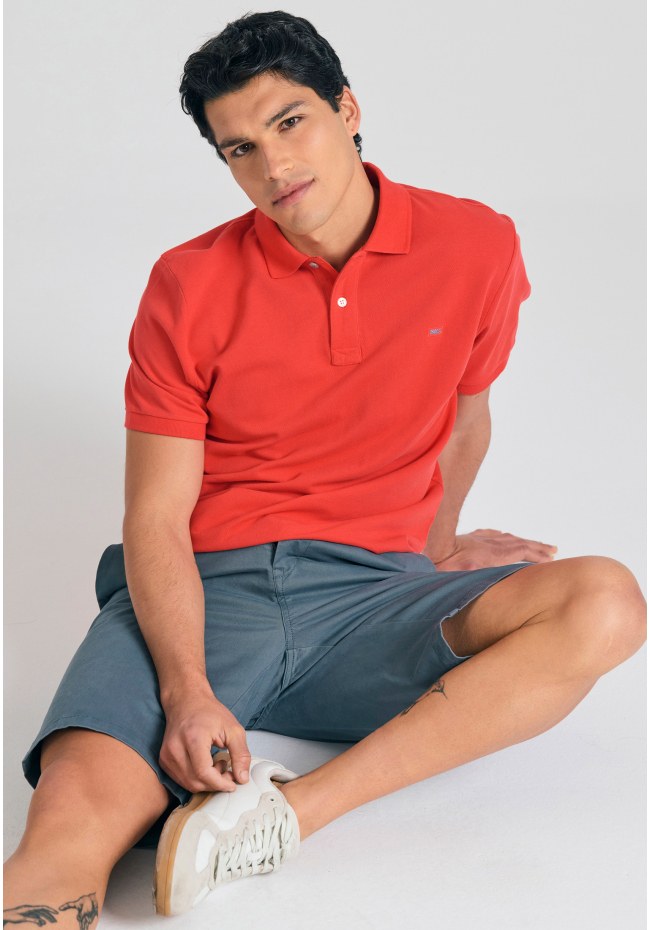 Polo μπλούζα με κεντημένο logo - The essentials