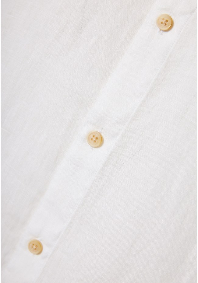 Garment dyed κοντομάνικο λινό πουκάμισο - The essentials