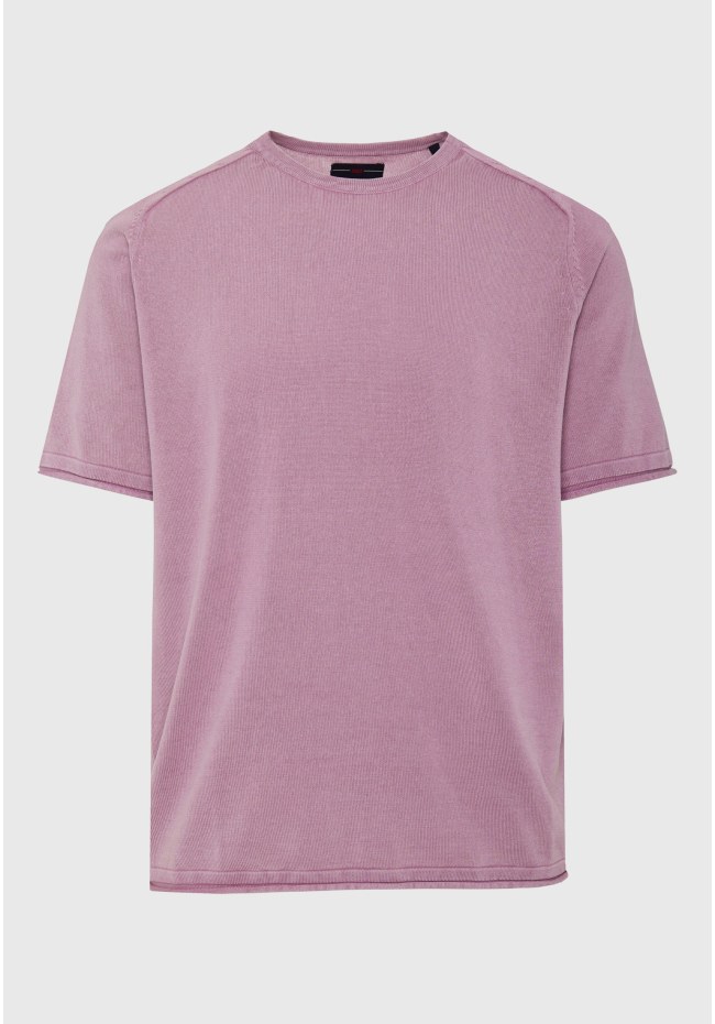 Relaxed fit garment dyed πλεκτή μπλούζα