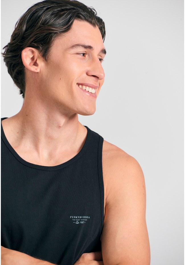 Ανδρικό tank top με logo στο στήθος