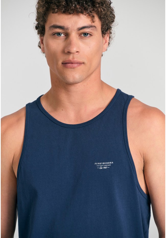 Ανδρικό tank top με logo στο στήθος