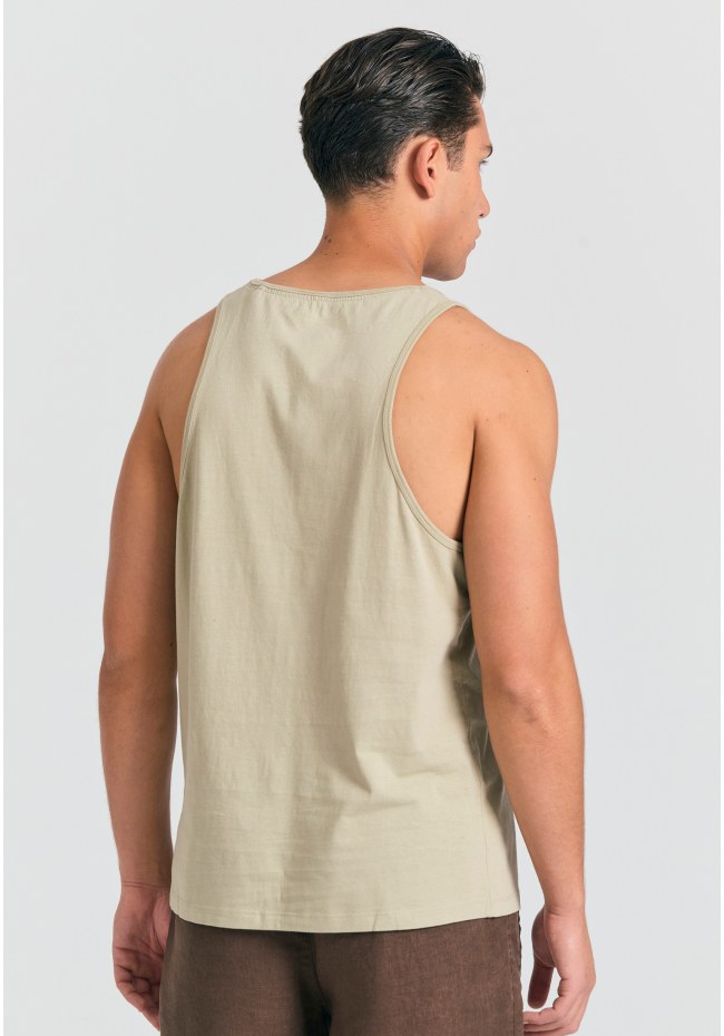 Ανδρικό tank top με logo στο στήθος