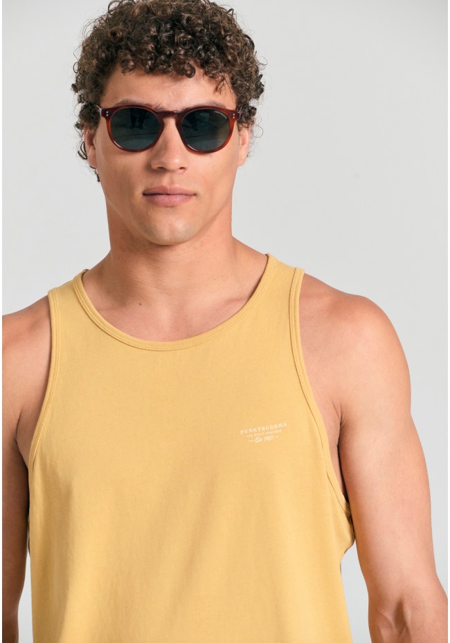 Ανδρικό tank top με logo στο στήθος