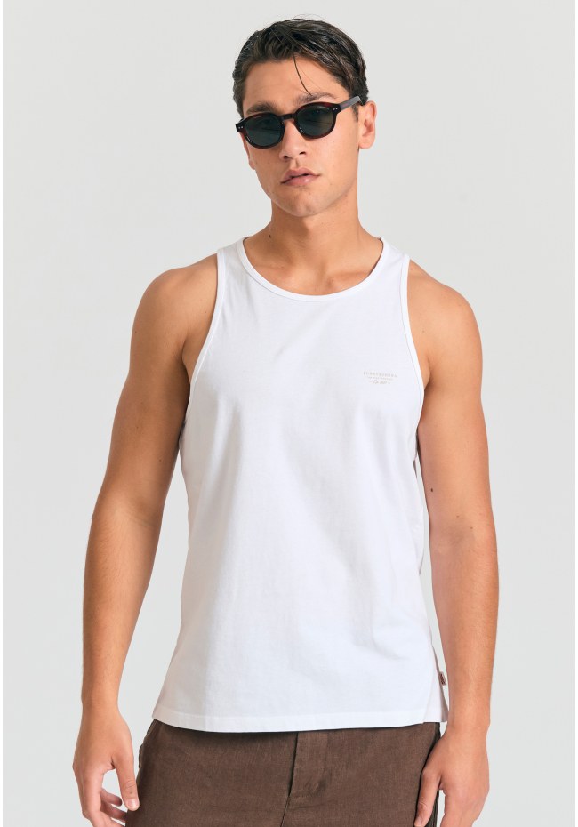 Ανδρικό tank top με logo στο στήθος