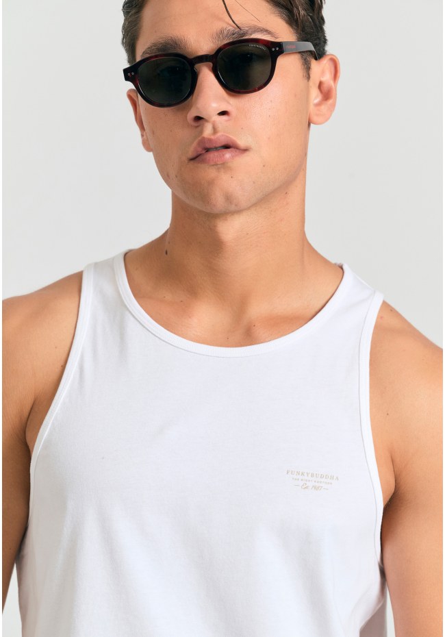 Ανδρικό tank top με logo στο στήθος