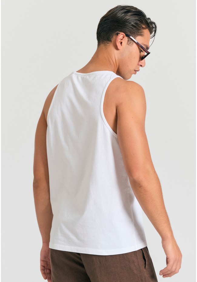 Ανδρικό tank top με logo στο στήθος