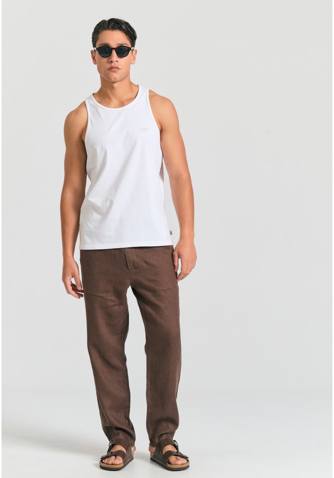 Ανδρικό tank top με logo στο στήθος