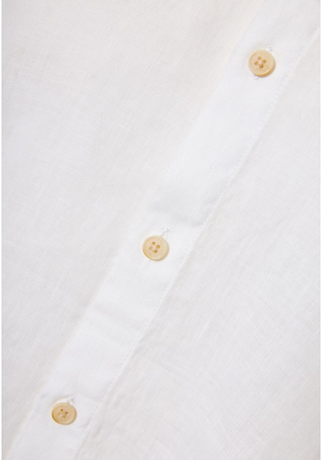 Garment dyed λινό πουκάμισο με λαιμό mao