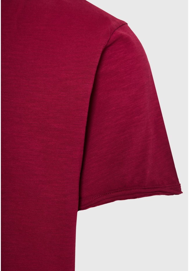T-shirt with henley neck and raw cuts - The essentials