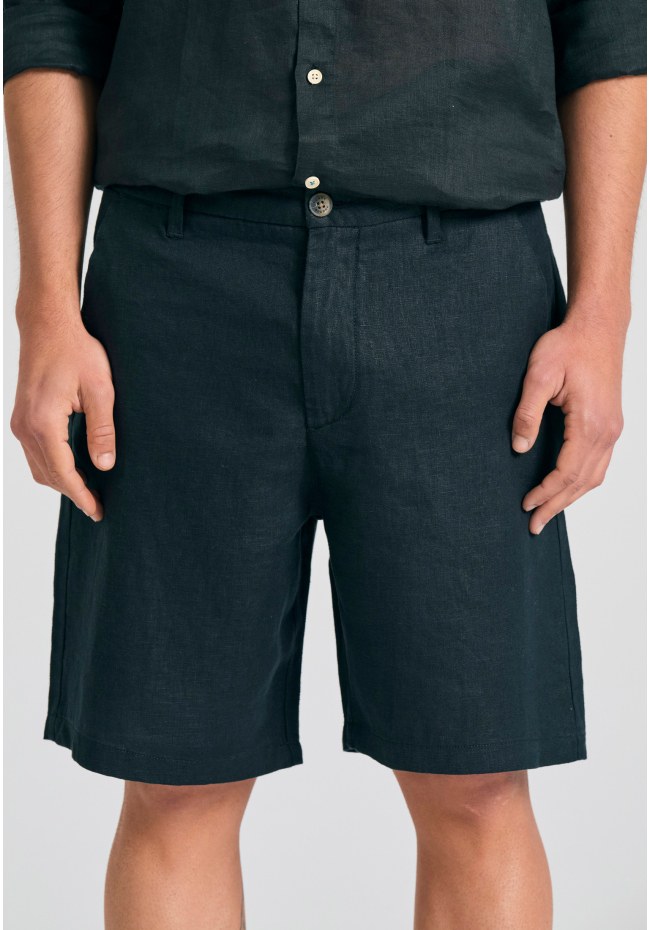 Ανδρική comfort fit λινή βερμούδα