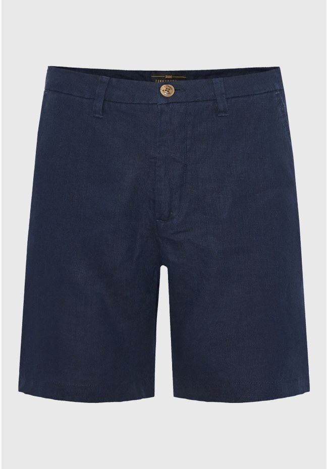 Ανδρική comfort fit λινή βερμούδα