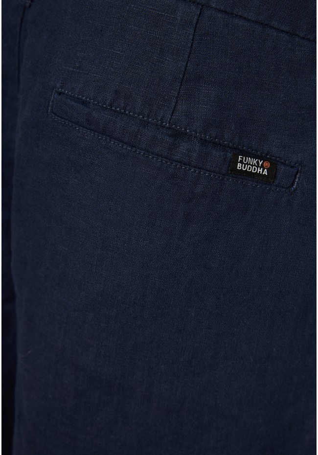 Ανδρική comfort fit λινή βερμούδα