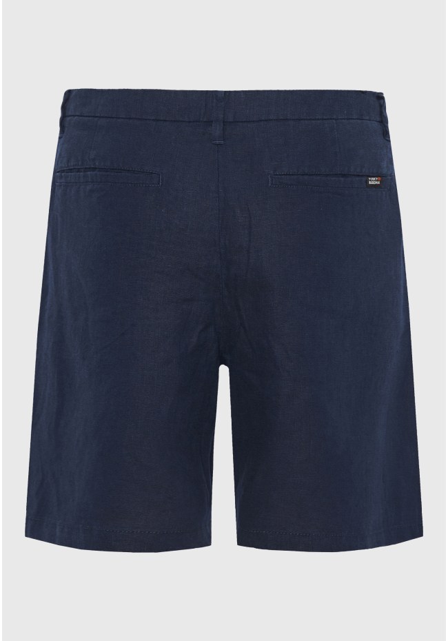Ανδρική comfort fit λινή βερμούδα