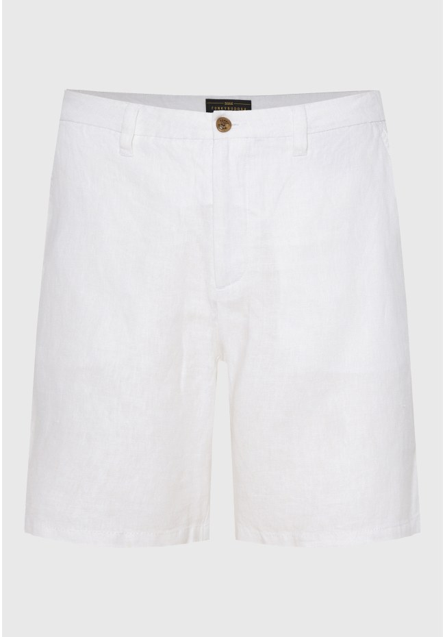 Ανδρική comfort fit λινή βερμούδα