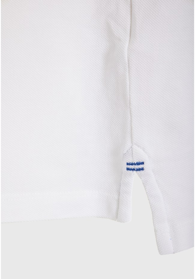 Polo shirt with printed artwork on the chest