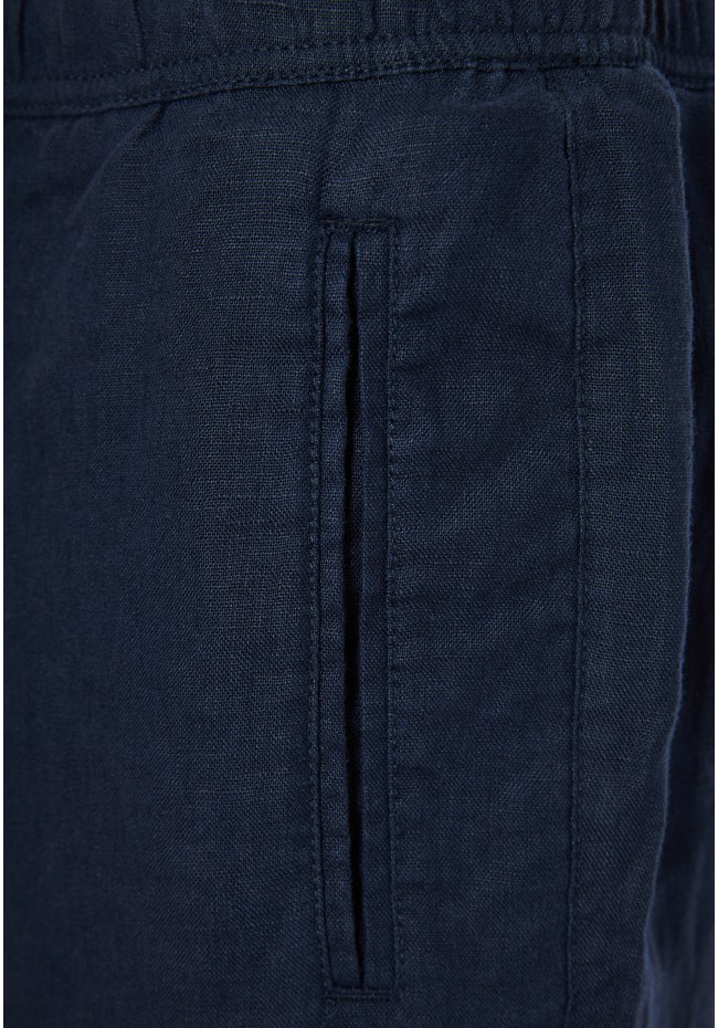 Comfort fit garment dyed λινή βερμούδα