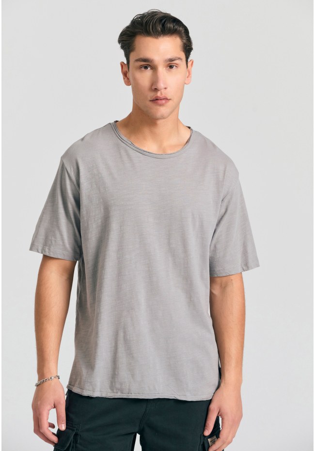 Relaxed fit t-shirt με raw edges