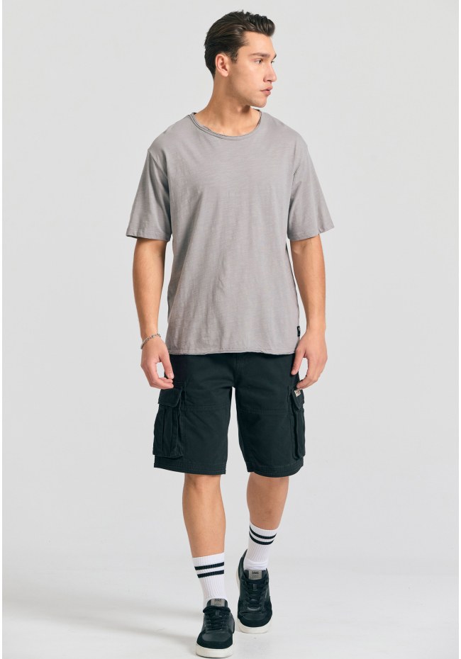 Relaxed fit t-shirt με raw edges