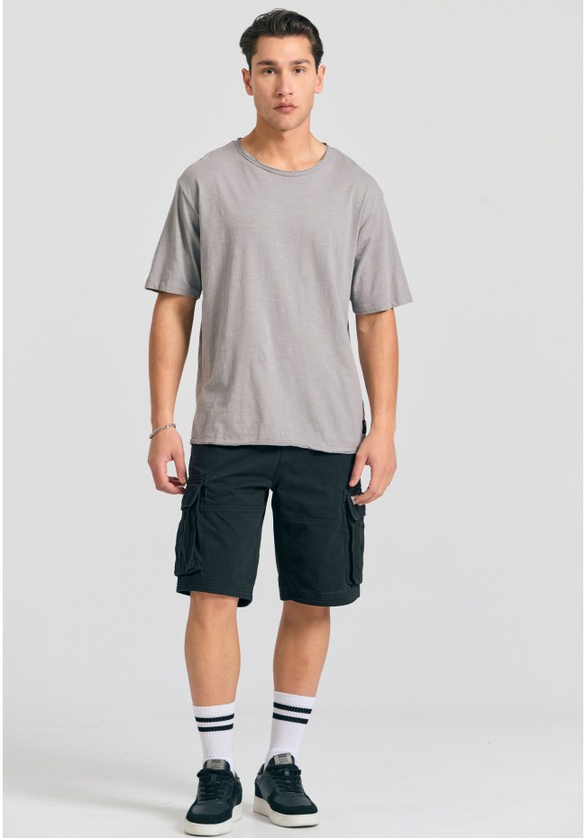 Relaxed fit t-shirt με raw edges