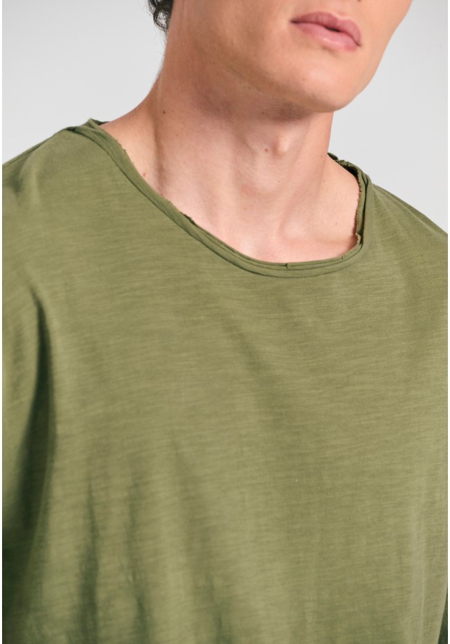 Relaxed fit t-shirt με raw edges