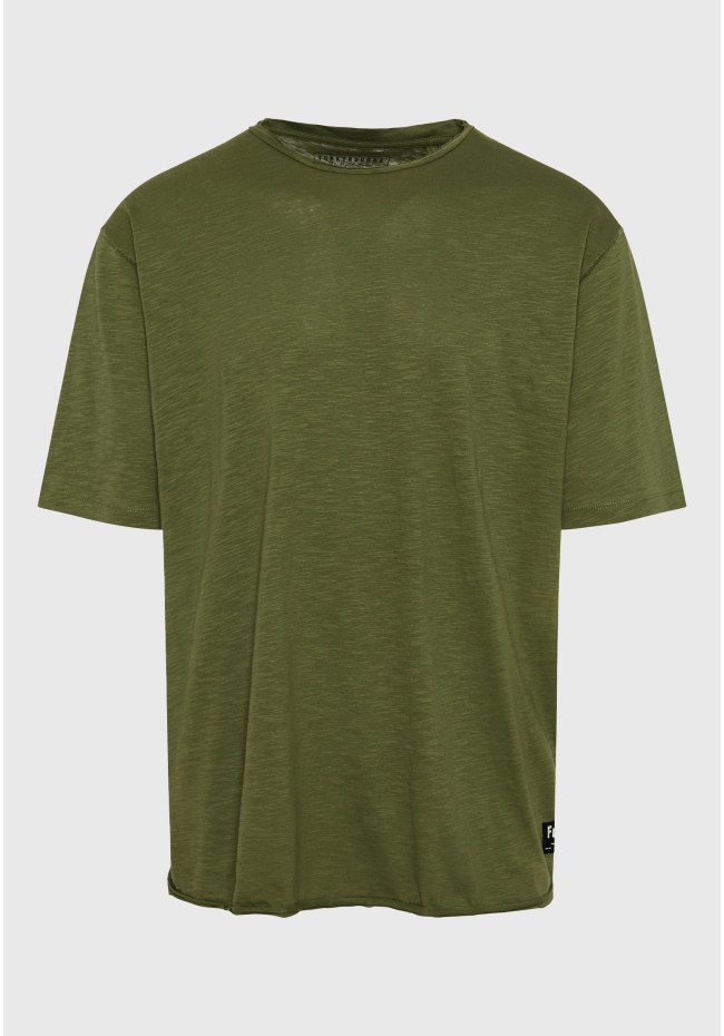 Relaxed fit t-shirt με raw edges