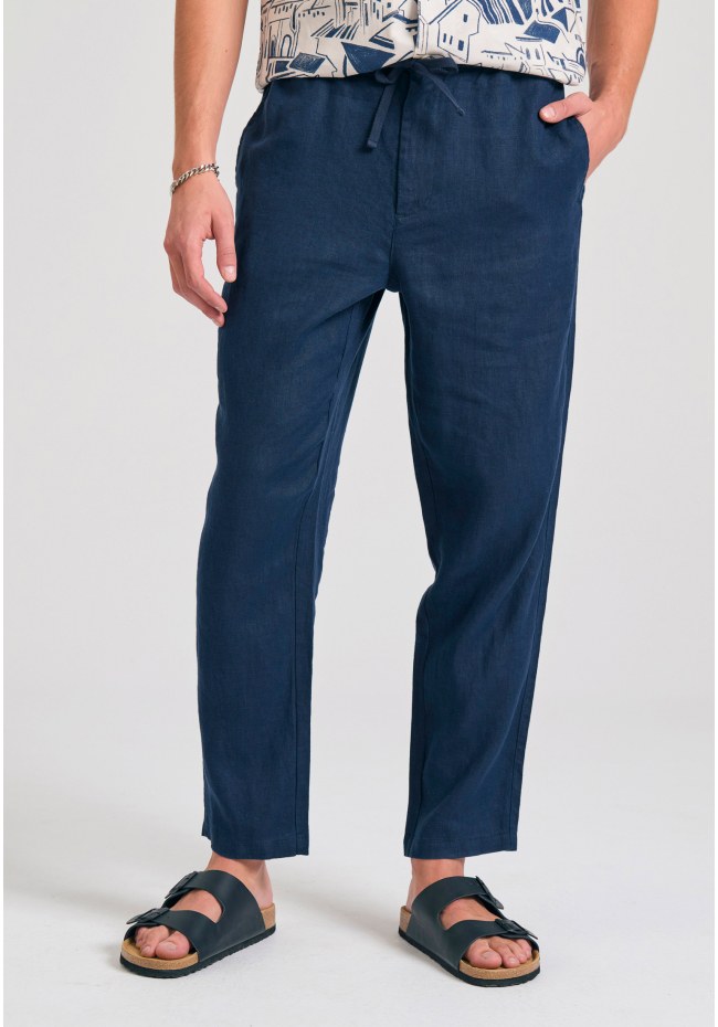 Men's comfort fit linen chino pants