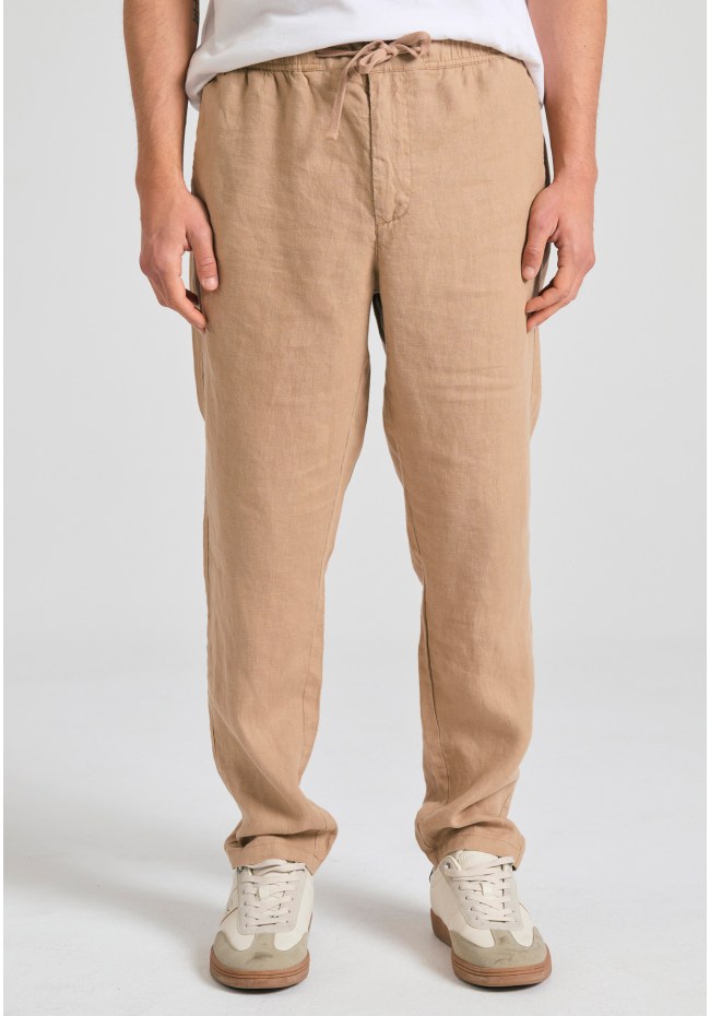 Ανδρικό comfort fit λινό chino παντελόνι