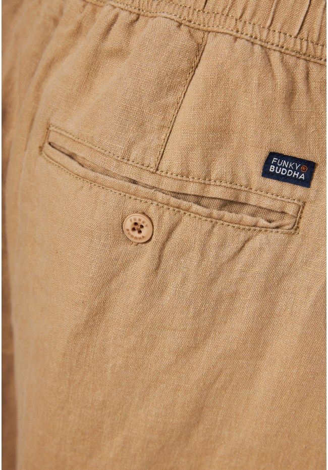 Ανδρικό comfort fit λινό chino παντελόνι