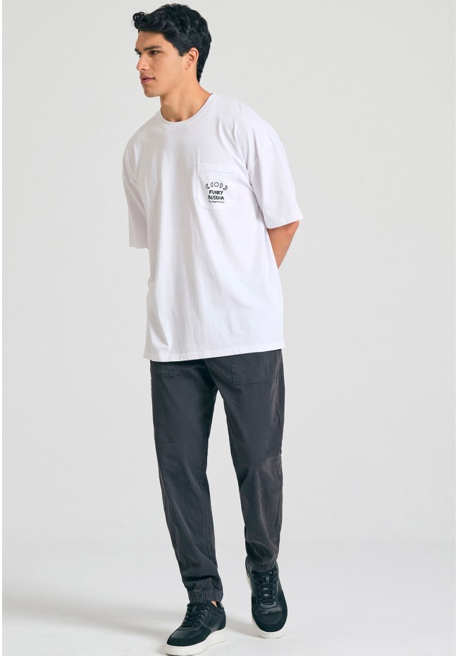 Garment dyed chino παντελόνι με cuffed τελείωμα