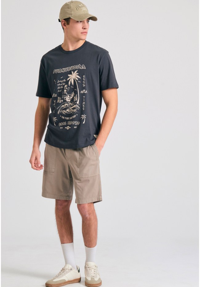 Garment dyed chino βερμούδα