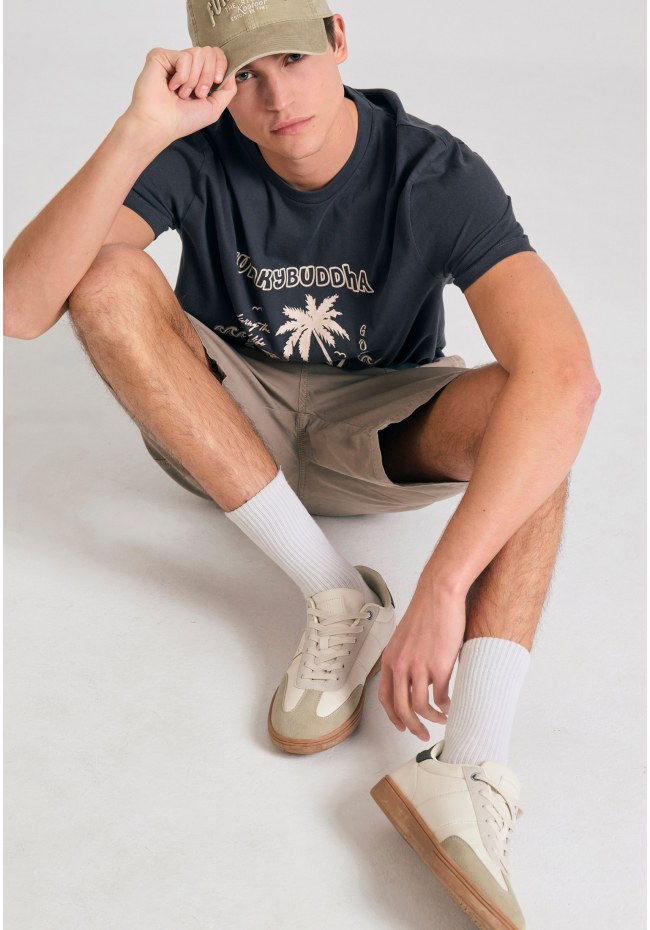 Garment dyed chino βερμούδα