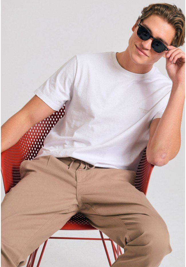 Comfort fit garment dyed chino παντελόνι