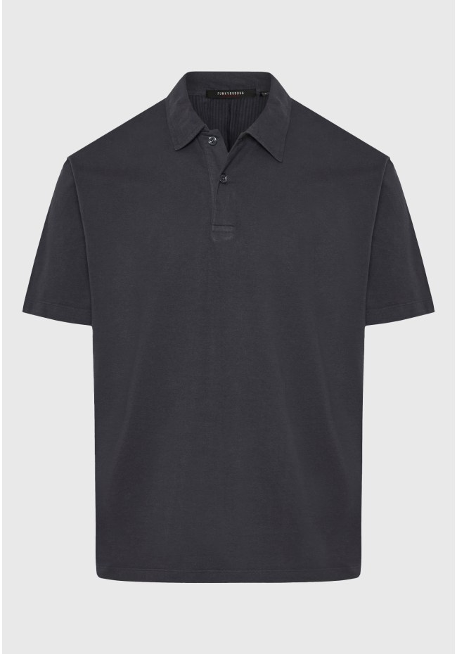 Garment dyed πόλο μπλούζα