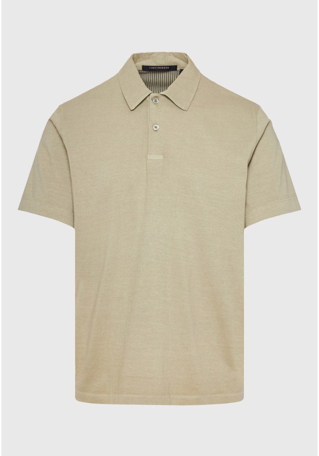 Garment dyed πόλο μπλούζα