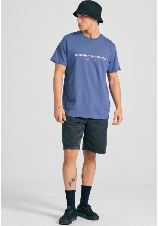 Ανδρικό t-shirt με Funky Buddha τύπωμα στο στήθος
