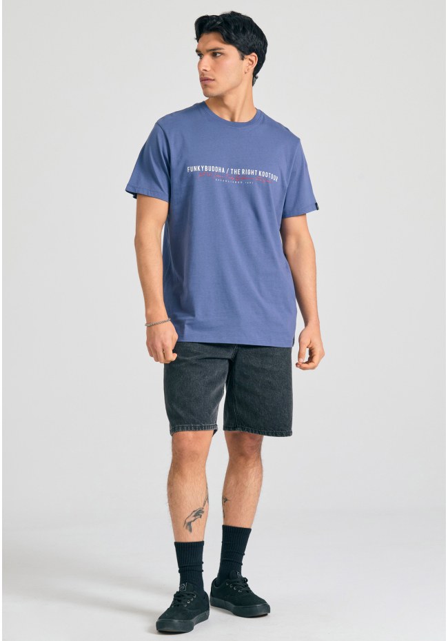 Ανδρικό t-shirt με Funky Buddha τύπωμα στο στήθος