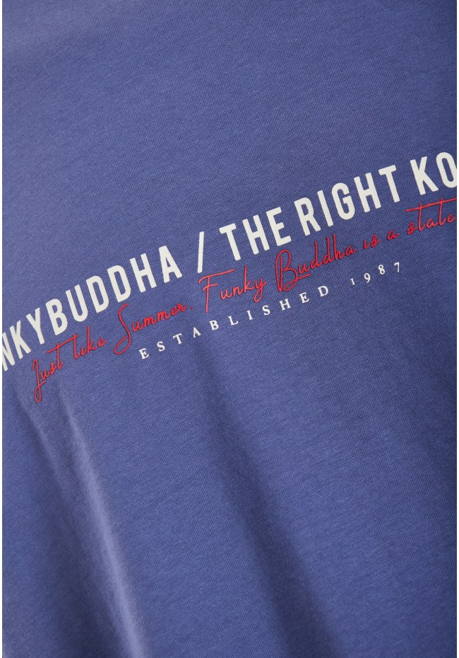Ανδρικό t-shirt με Funky Buddha τύπωμα στο στήθος