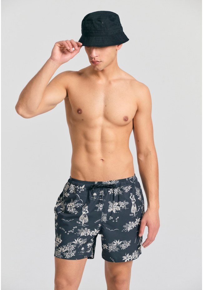 Ανδρικό μαγιό με floral print